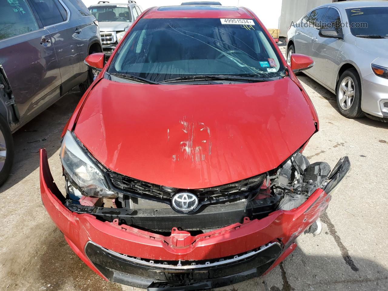 2015 Toyota Corolla L Red vin: 5YFBURHE8FP362898