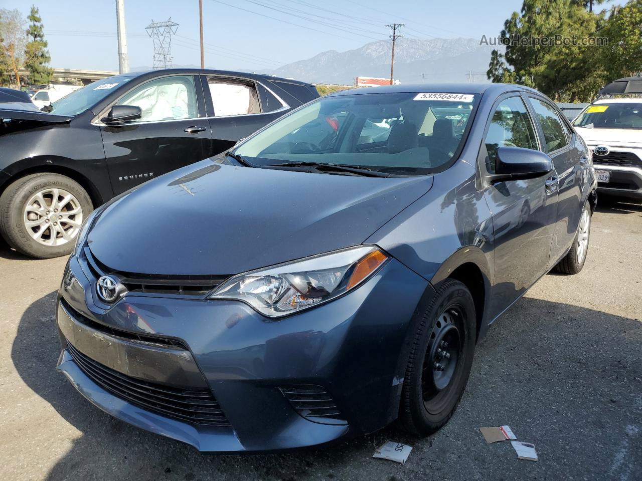 2016 Toyota Corolla L Синий vin: 5YFBURHE8GP381856