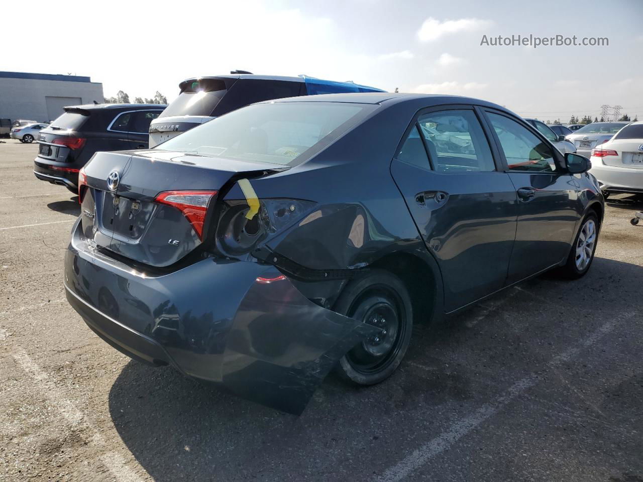 2016 Toyota Corolla L Blue vin: 5YFBURHE8GP381856