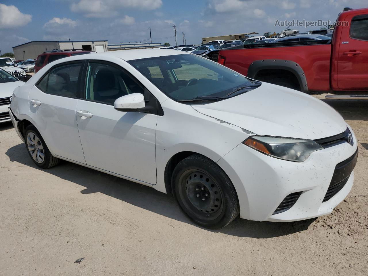 2016 Toyota Corolla L White vin: 5YFBURHE8GP450349