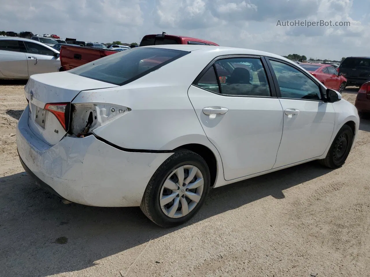 2016 Toyota Corolla L White vin: 5YFBURHE8GP450349