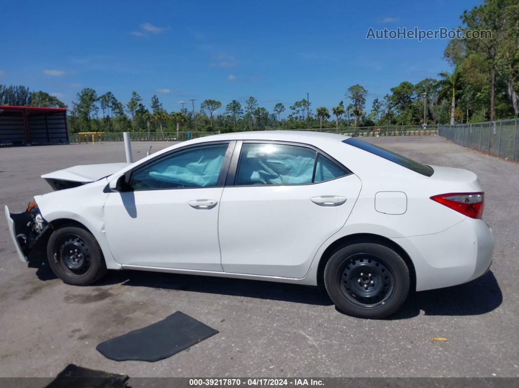 2016 Toyota Corolla Le White vin: 5YFBURHE8GP467586