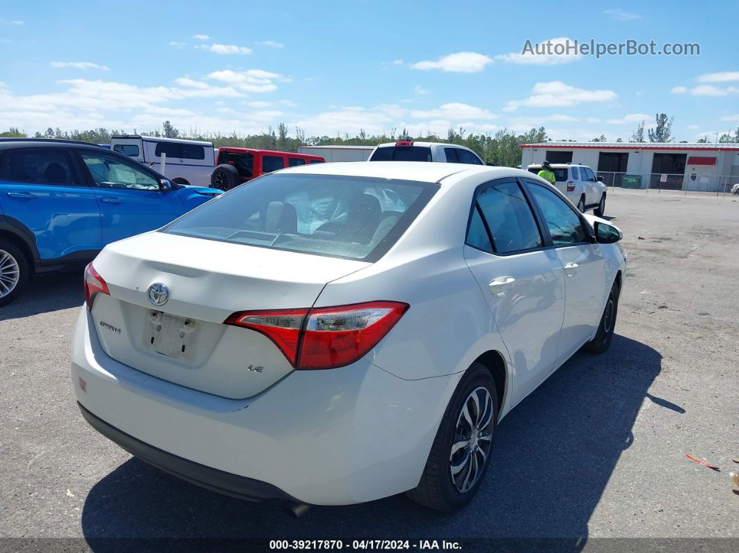 2016 Toyota Corolla Le Белый vin: 5YFBURHE8GP467586