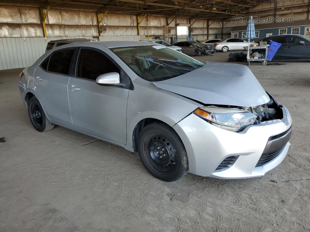 2016 Toyota Corolla L Silver vin: 5YFBURHE8GP478362