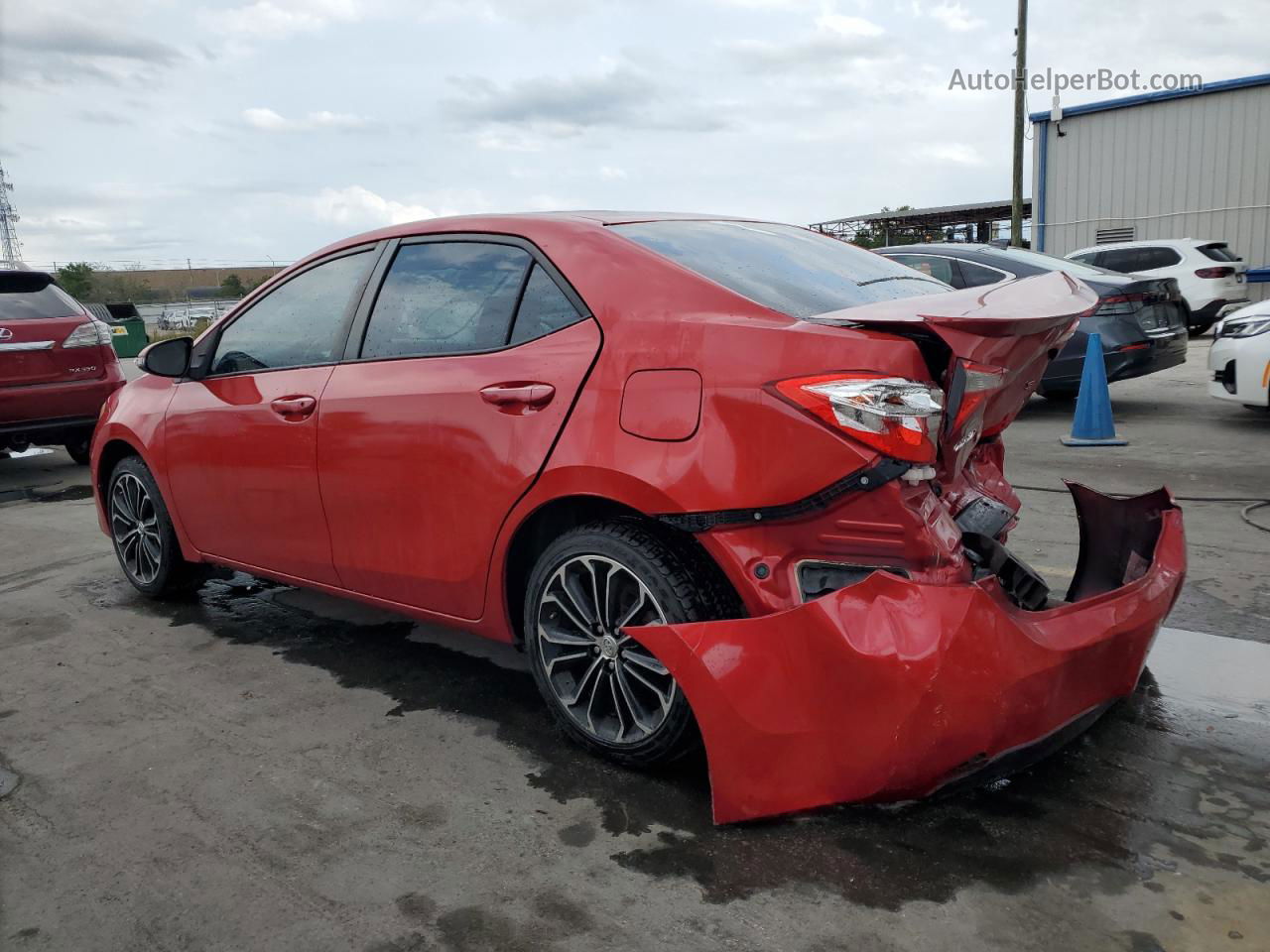 2016 Toyota Corolla L Red vin: 5YFBURHE8GP484548