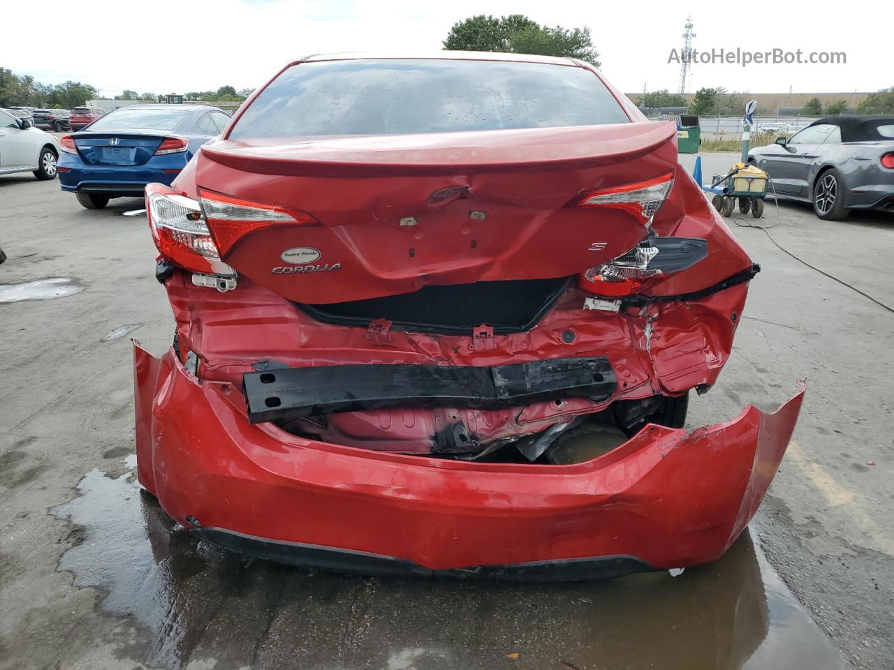 2016 Toyota Corolla L Red vin: 5YFBURHE8GP484548