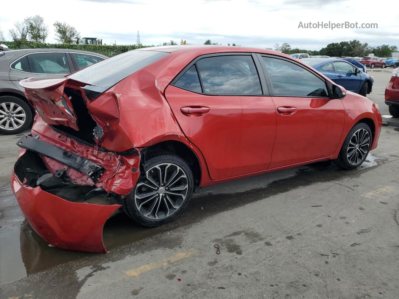 2016 Toyota Corolla L Red vin: 5YFBURHE8GP484548