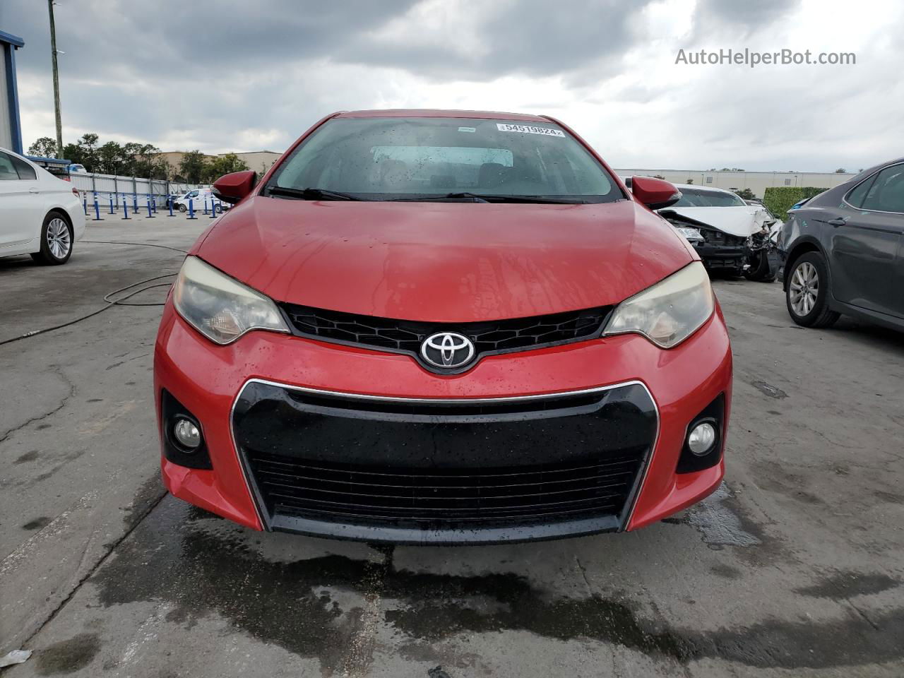 2016 Toyota Corolla L Red vin: 5YFBURHE8GP484548