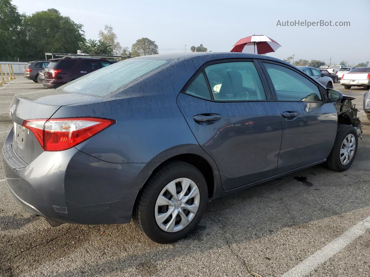 2016 Toyota Corolla L Gray vin: 5YFBURHE8GP508590