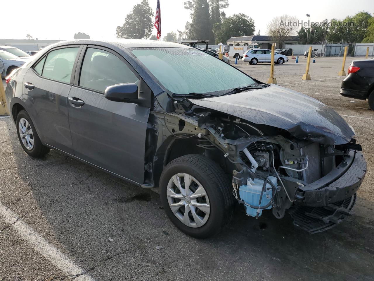 2016 Toyota Corolla L Gray vin: 5YFBURHE8GP508590