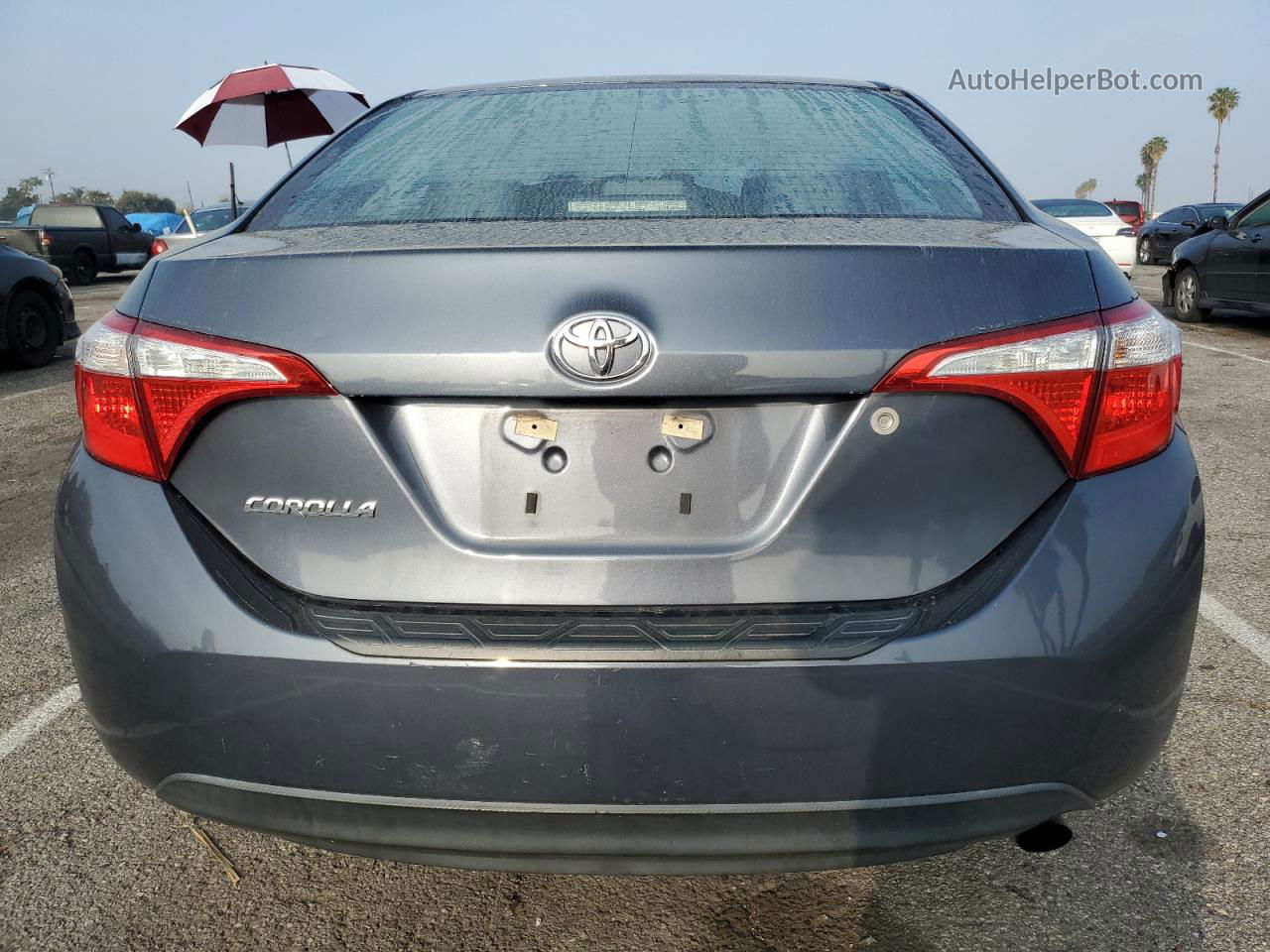 2016 Toyota Corolla L Gray vin: 5YFBURHE8GP508590