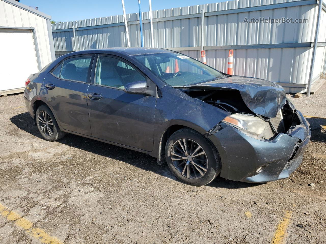 2016 Toyota Corolla L Charcoal vin: 5YFBURHE8GP564447