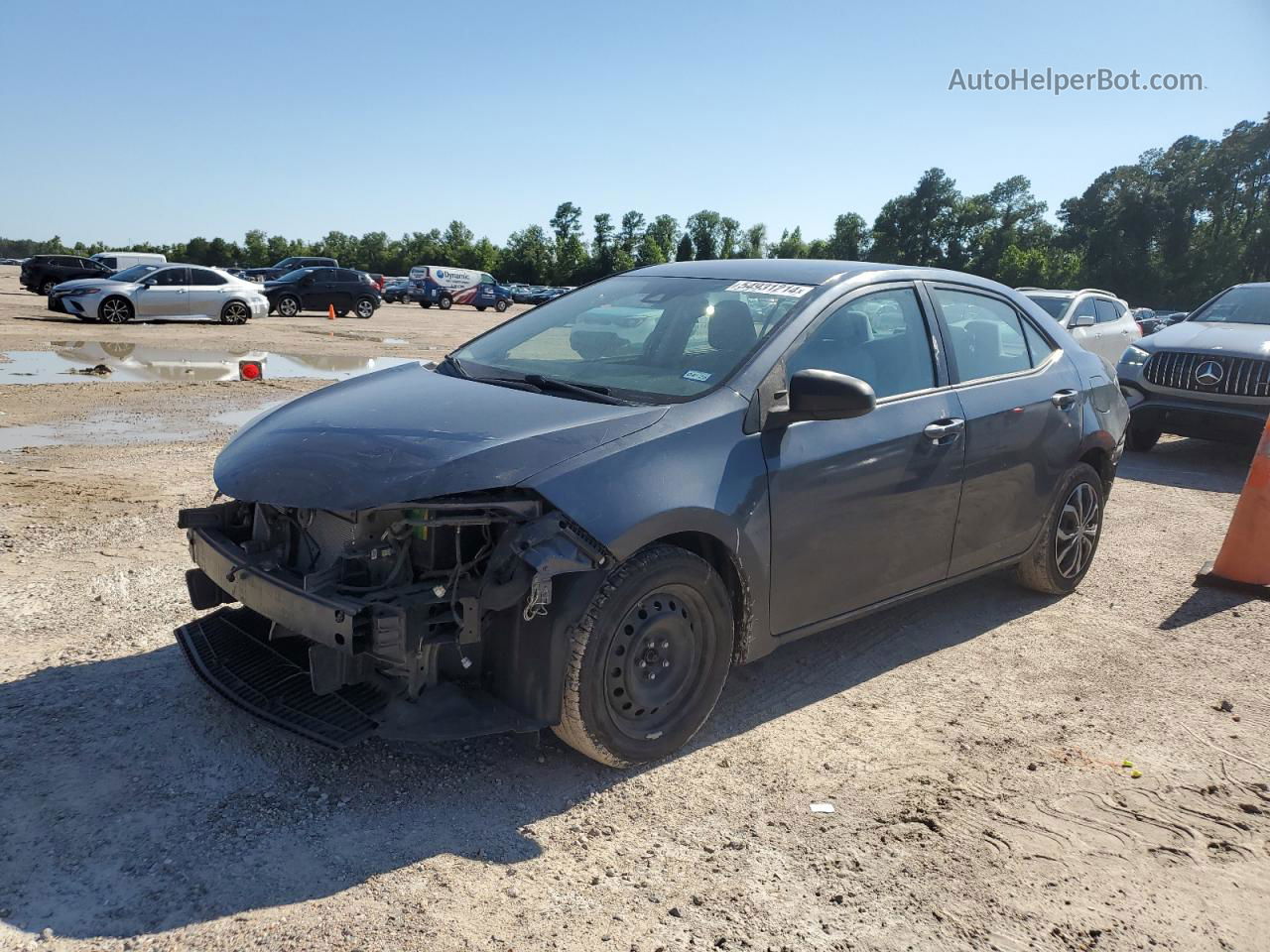 2017 Toyota Corolla L Gray vin: 5YFBURHE8HP580908