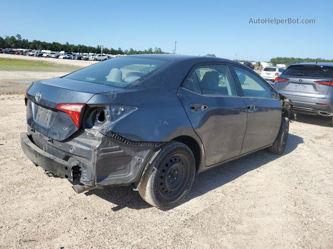 2017 Toyota Corolla L Серый vin: 5YFBURHE8HP580908