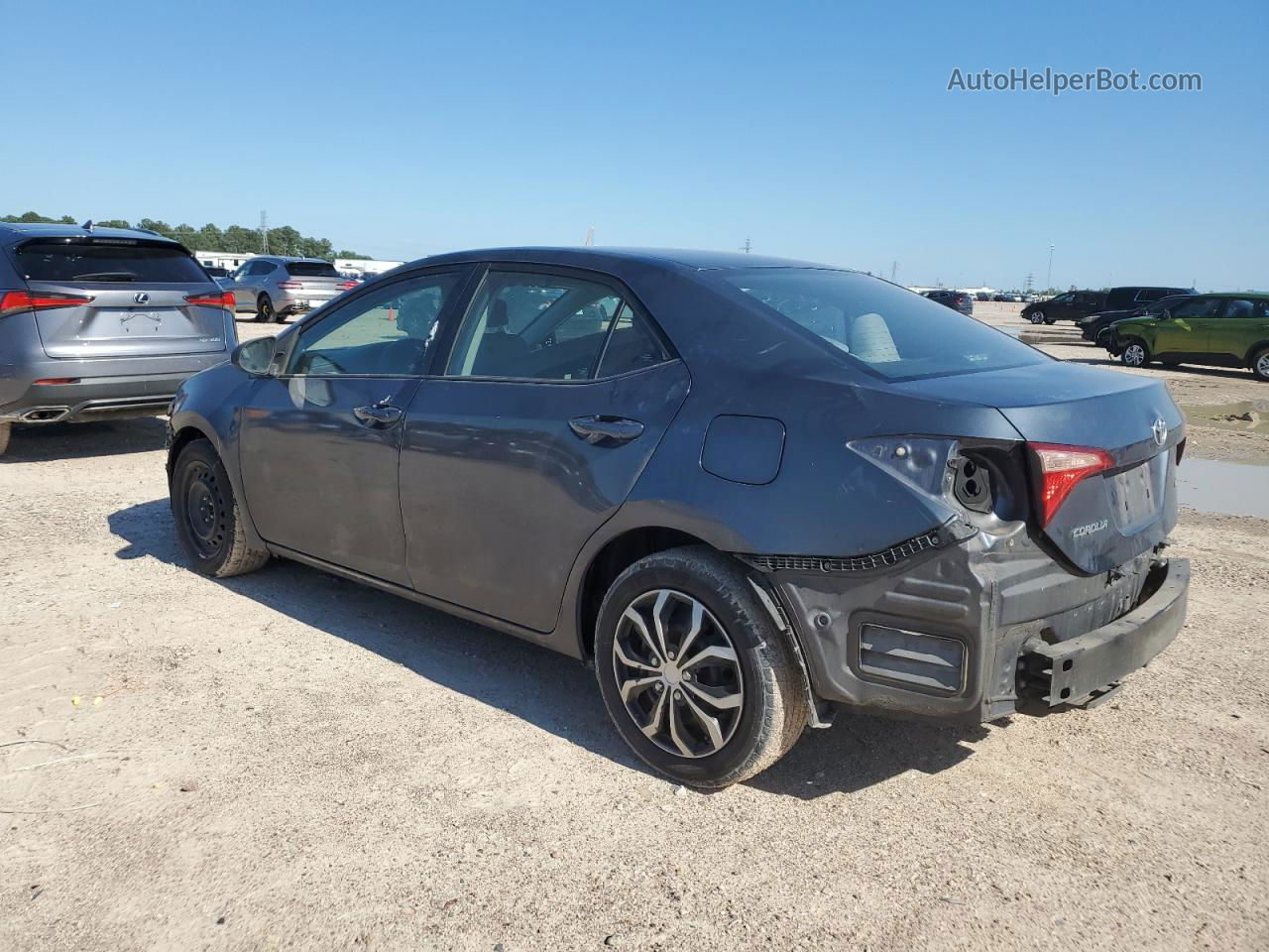 2017 Toyota Corolla L Серый vin: 5YFBURHE8HP580908