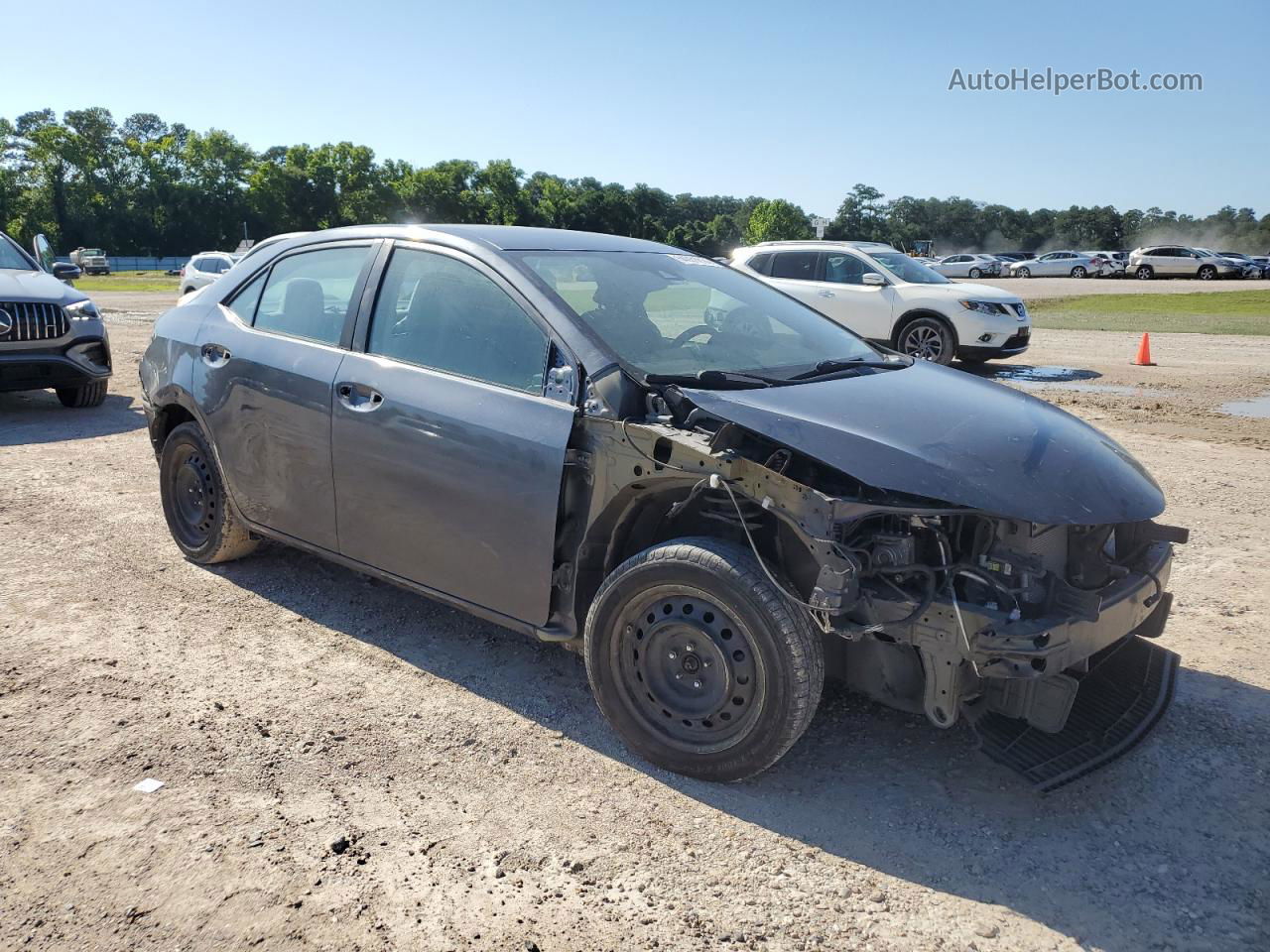 2017 Toyota Corolla L Серый vin: 5YFBURHE8HP580908