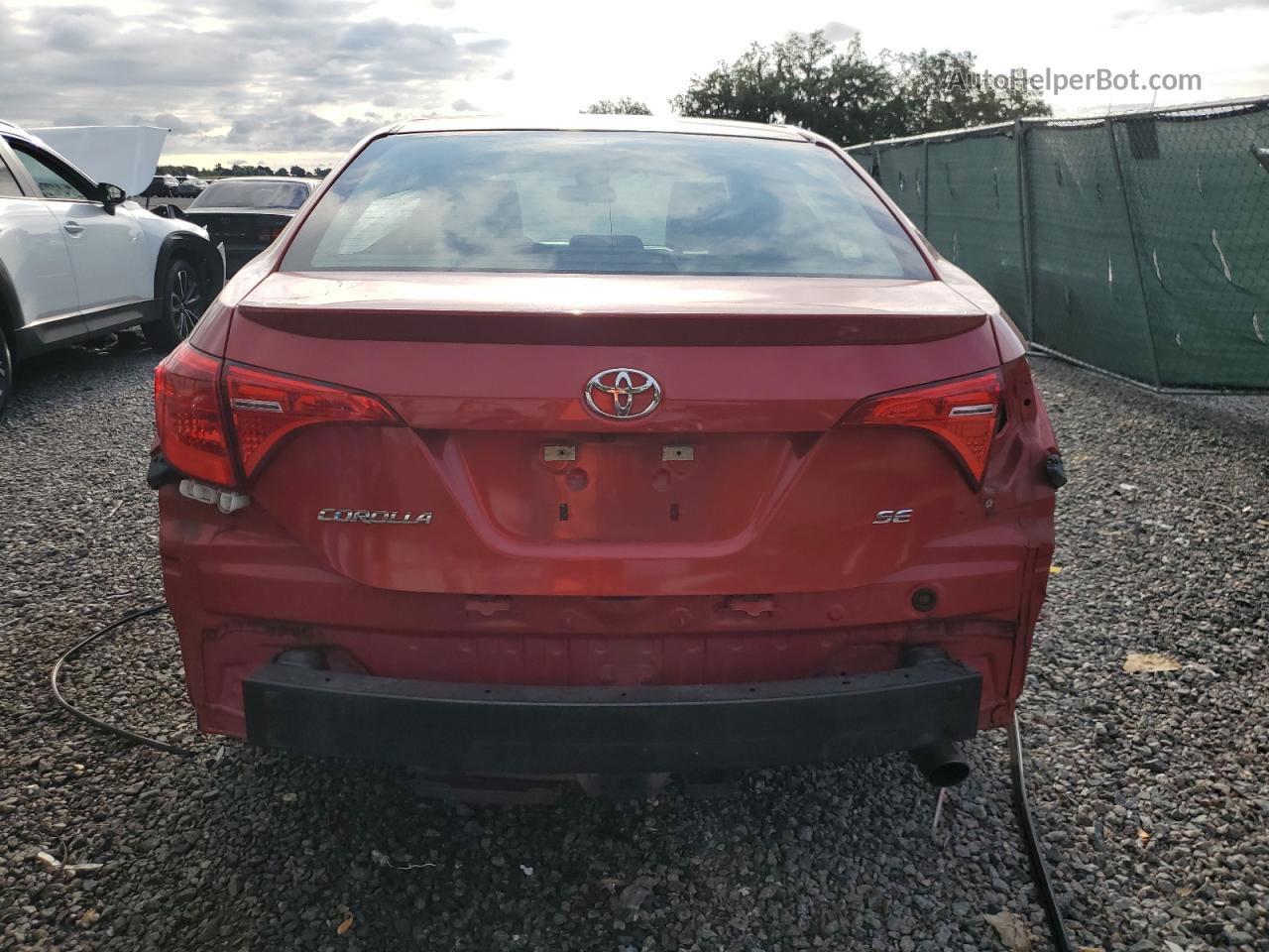 2017 Toyota Corolla L Red vin: 5YFBURHE8HP597207