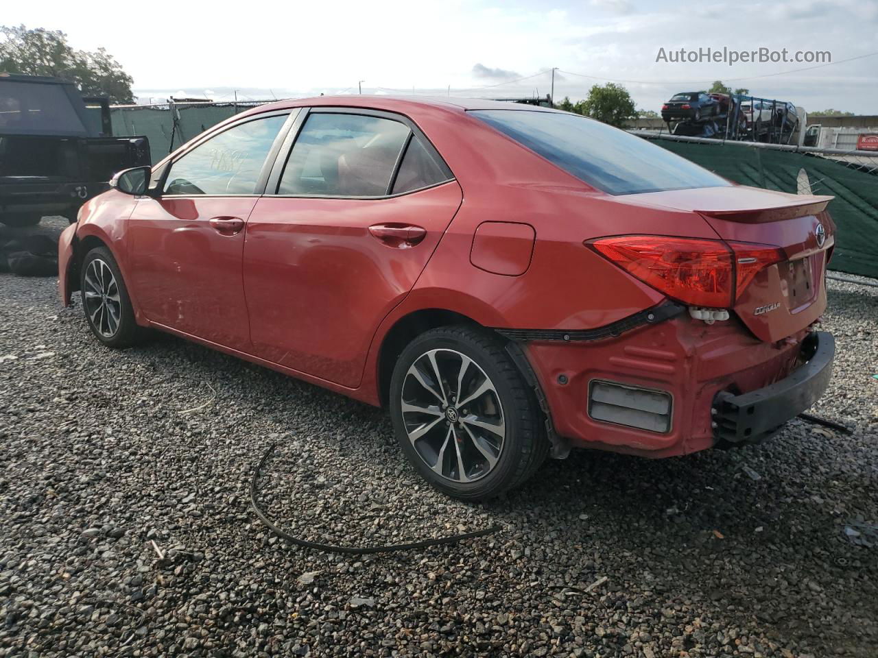 2017 Toyota Corolla L Red vin: 5YFBURHE8HP597207