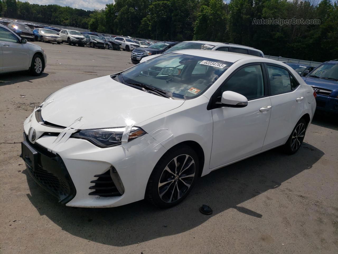 2017 Toyota Corolla L White vin: 5YFBURHE8HP597756