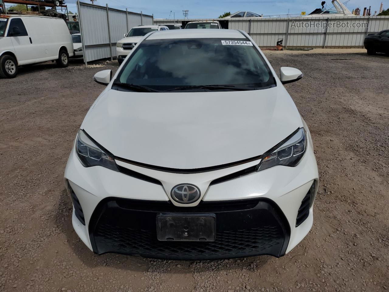 2017 Toyota Corolla L White vin: 5YFBURHE8HP598888