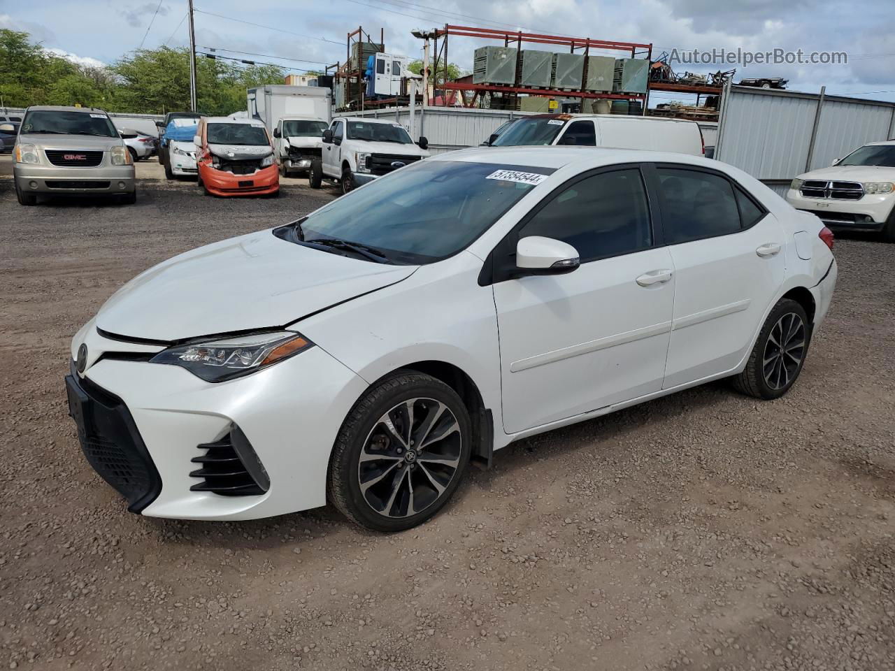 2017 Toyota Corolla L White vin: 5YFBURHE8HP598888