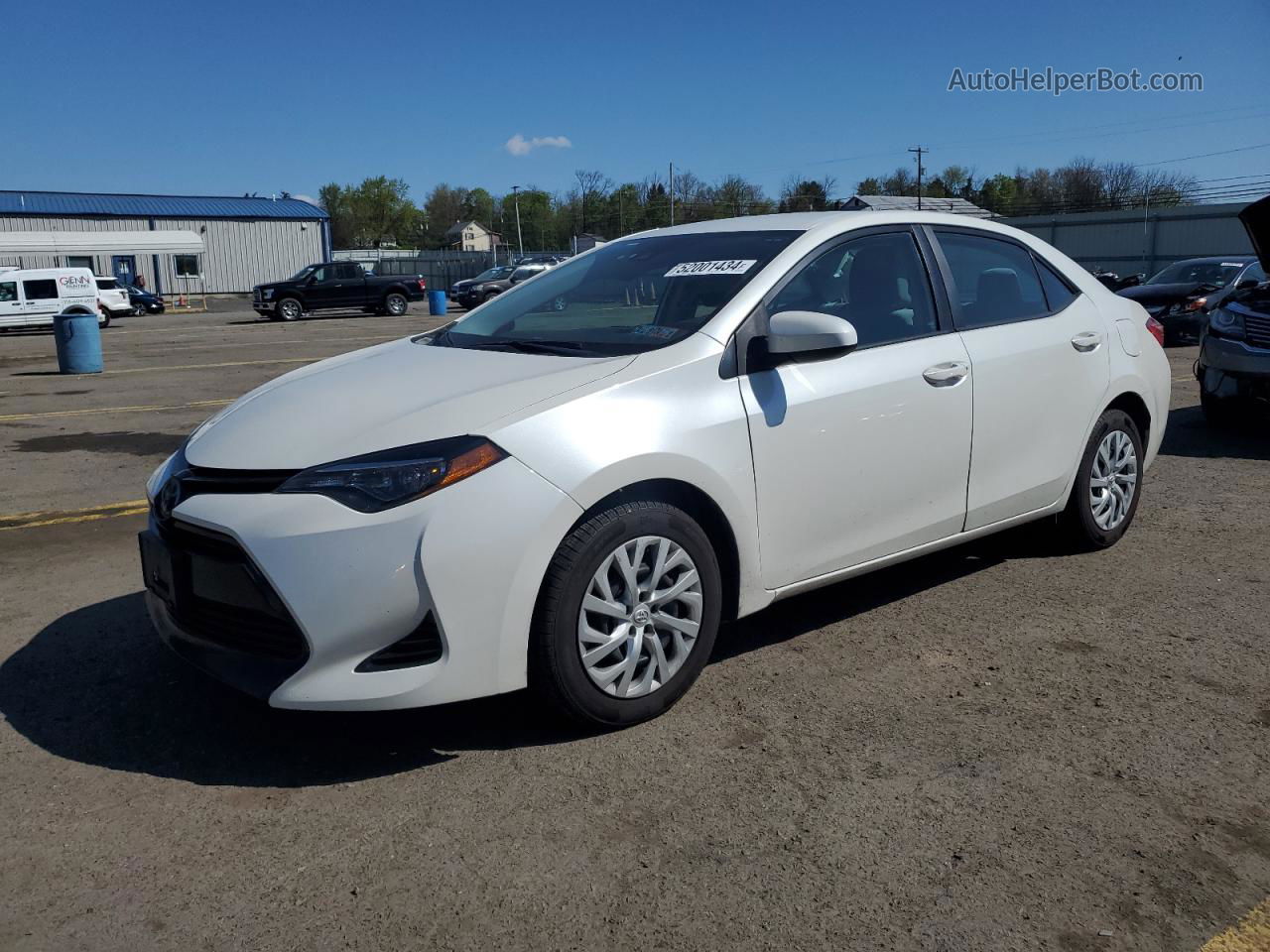 2017 Toyota Corolla L White vin: 5YFBURHE8HP604656