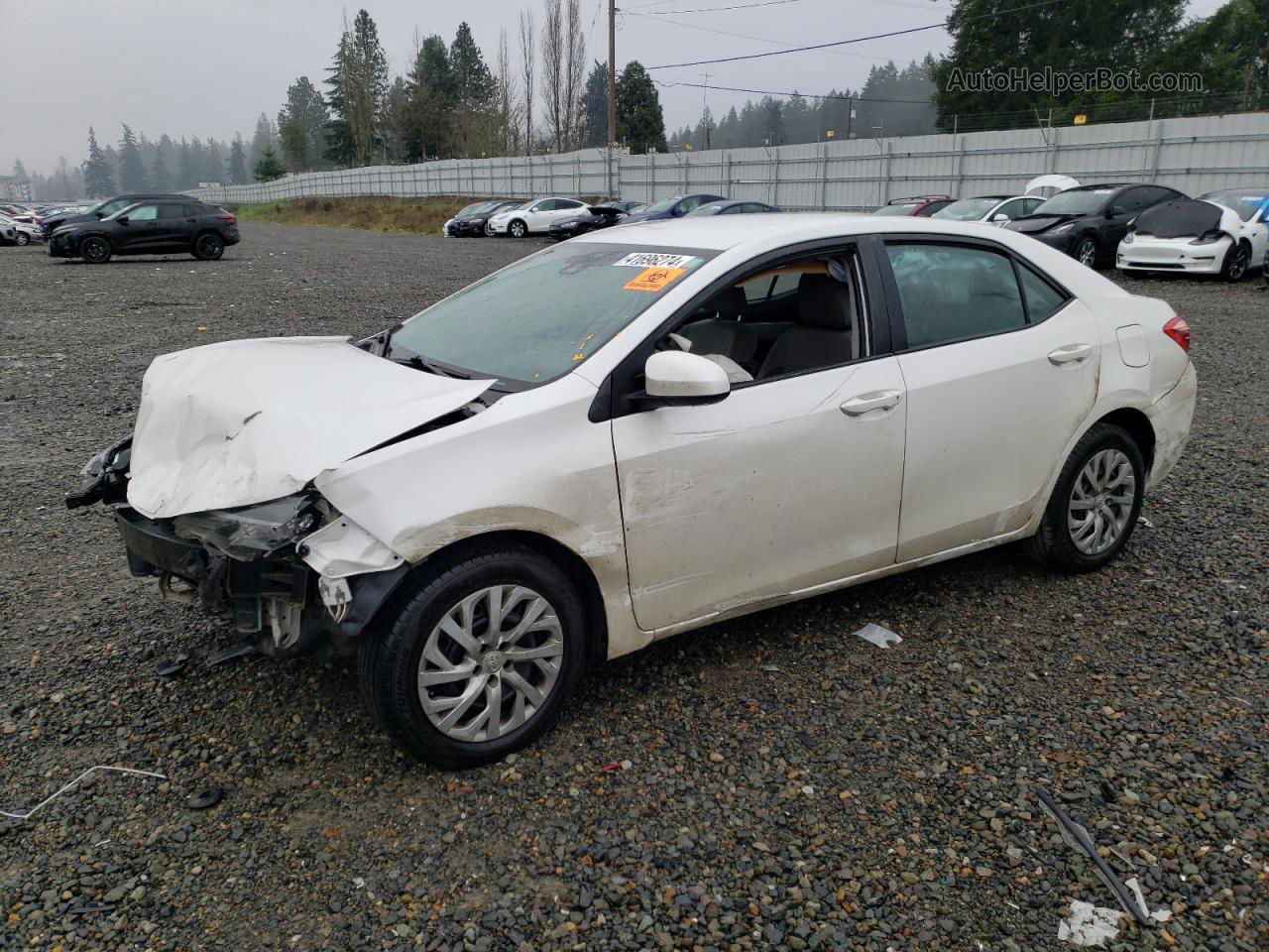 2017 Toyota Corolla L White vin: 5YFBURHE8HP607637