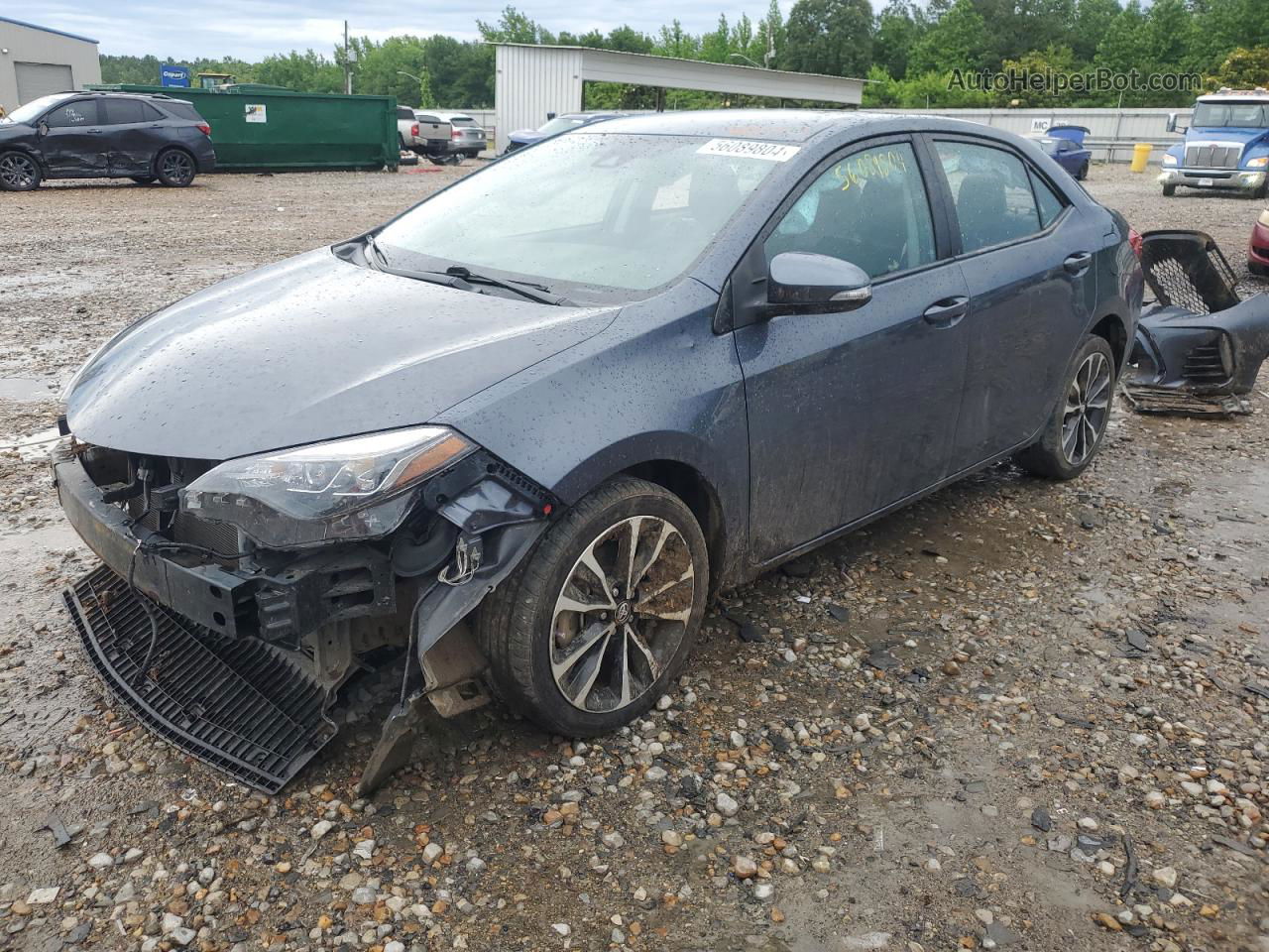 2017 Toyota Corolla L Gray vin: 5YFBURHE8HP633087