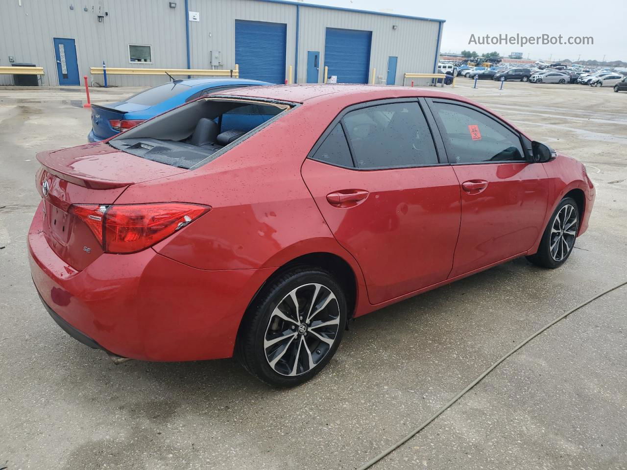 2017 Toyota Corolla L Red vin: 5YFBURHE8HP635051