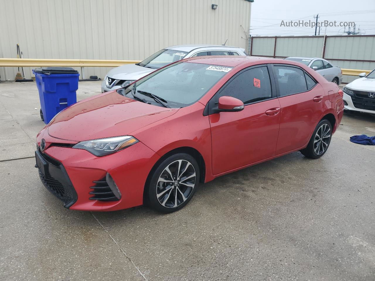 2017 Toyota Corolla L Red vin: 5YFBURHE8HP635051