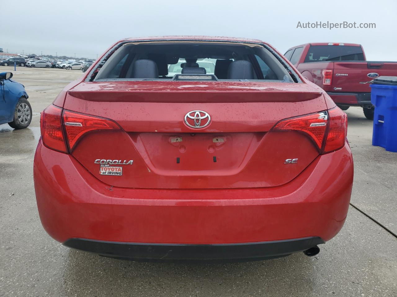 2017 Toyota Corolla L Red vin: 5YFBURHE8HP635051