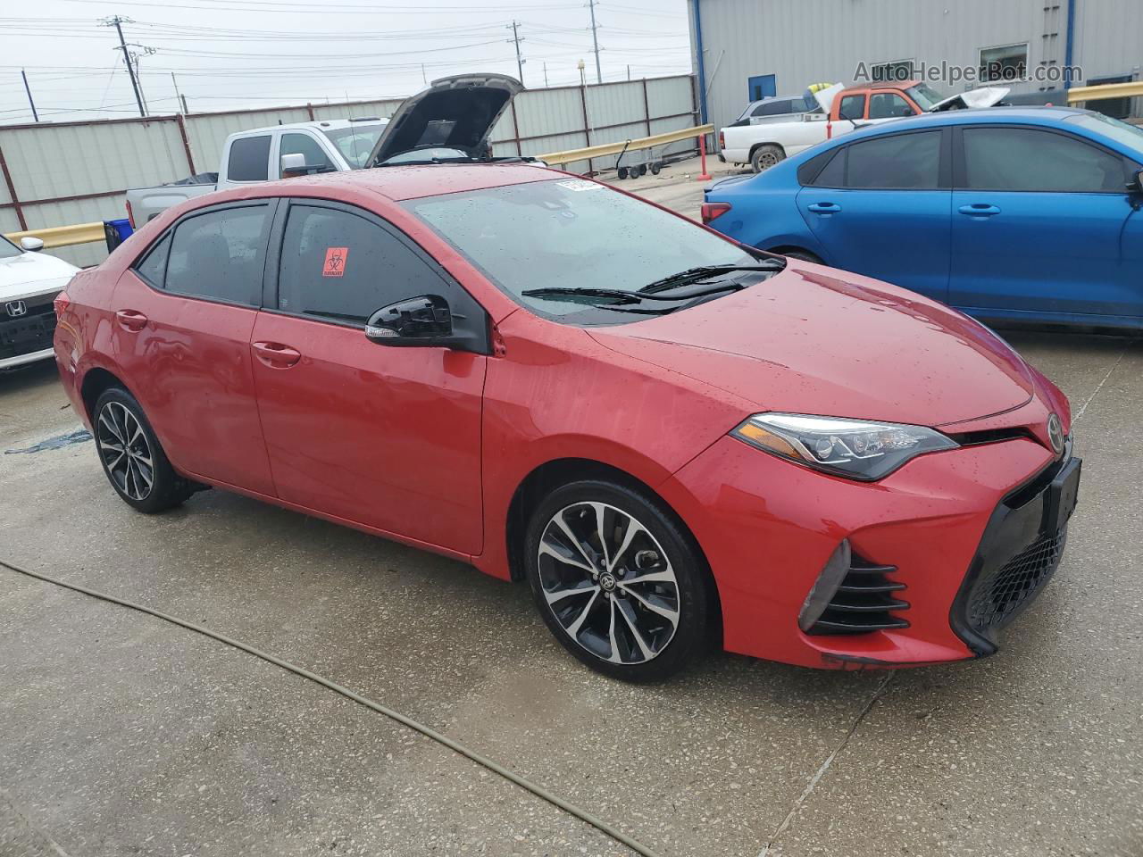 2017 Toyota Corolla L Red vin: 5YFBURHE8HP635051