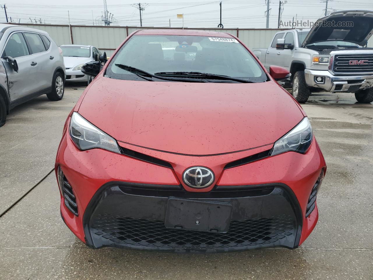 2017 Toyota Corolla L Red vin: 5YFBURHE8HP635051