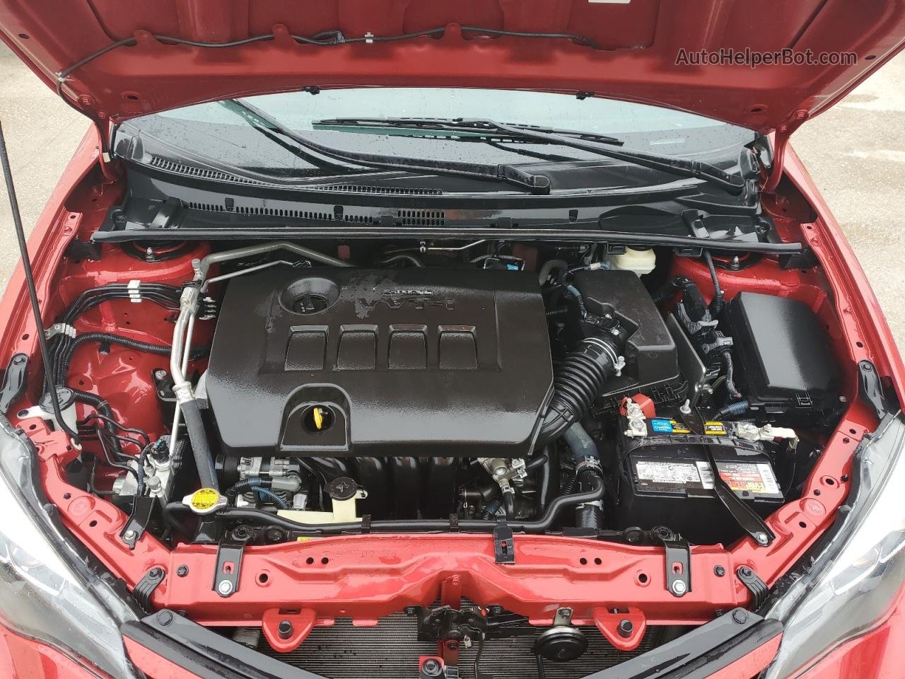 2017 Toyota Corolla L Red vin: 5YFBURHE8HP635051