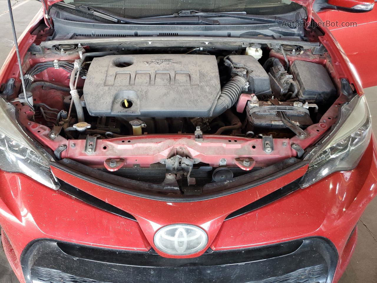 2017 Toyota Corolla L Red vin: 5YFBURHE8HP643392