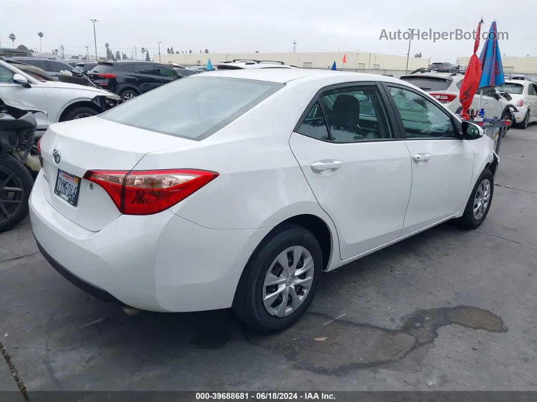 2017 Toyota Corolla L White vin: 5YFBURHE8HP655557