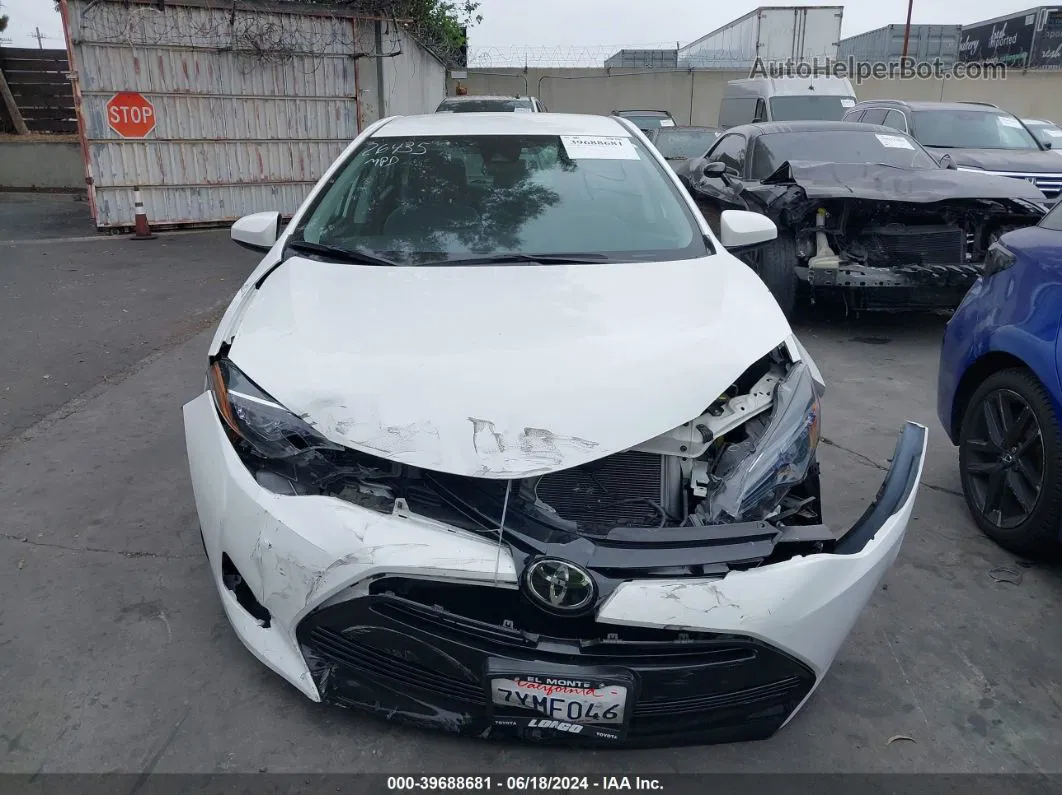 2017 Toyota Corolla L White vin: 5YFBURHE8HP655557