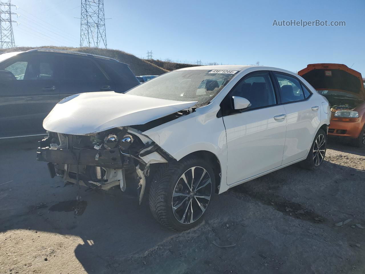 2017 Toyota Corolla L White vin: 5YFBURHE8HP658510