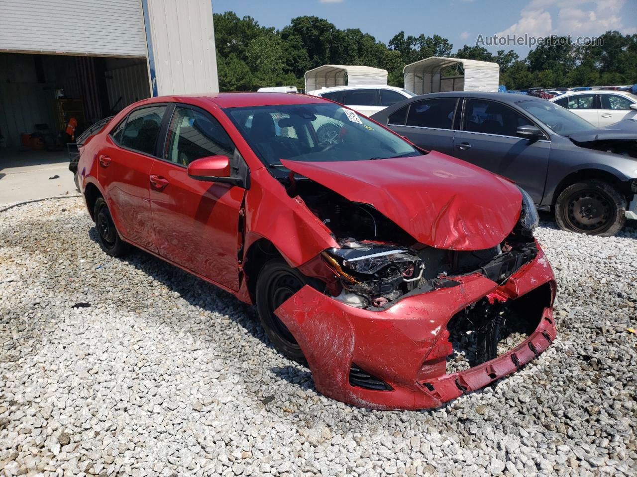 2017 Toyota Corolla L Burgundy vin: 5YFBURHE8HP666817