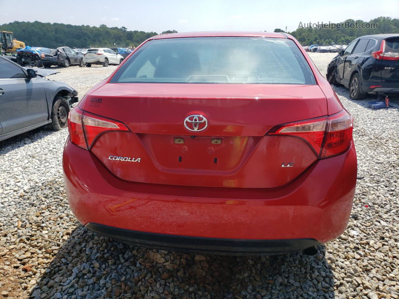 2017 Toyota Corolla L Burgundy vin: 5YFBURHE8HP666817