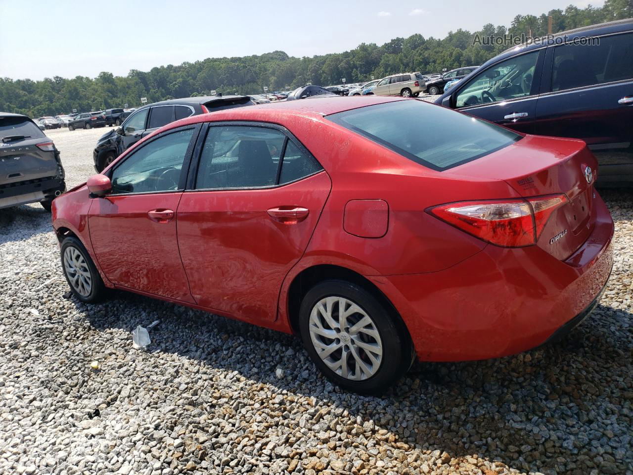 2017 Toyota Corolla L Burgundy vin: 5YFBURHE8HP666817