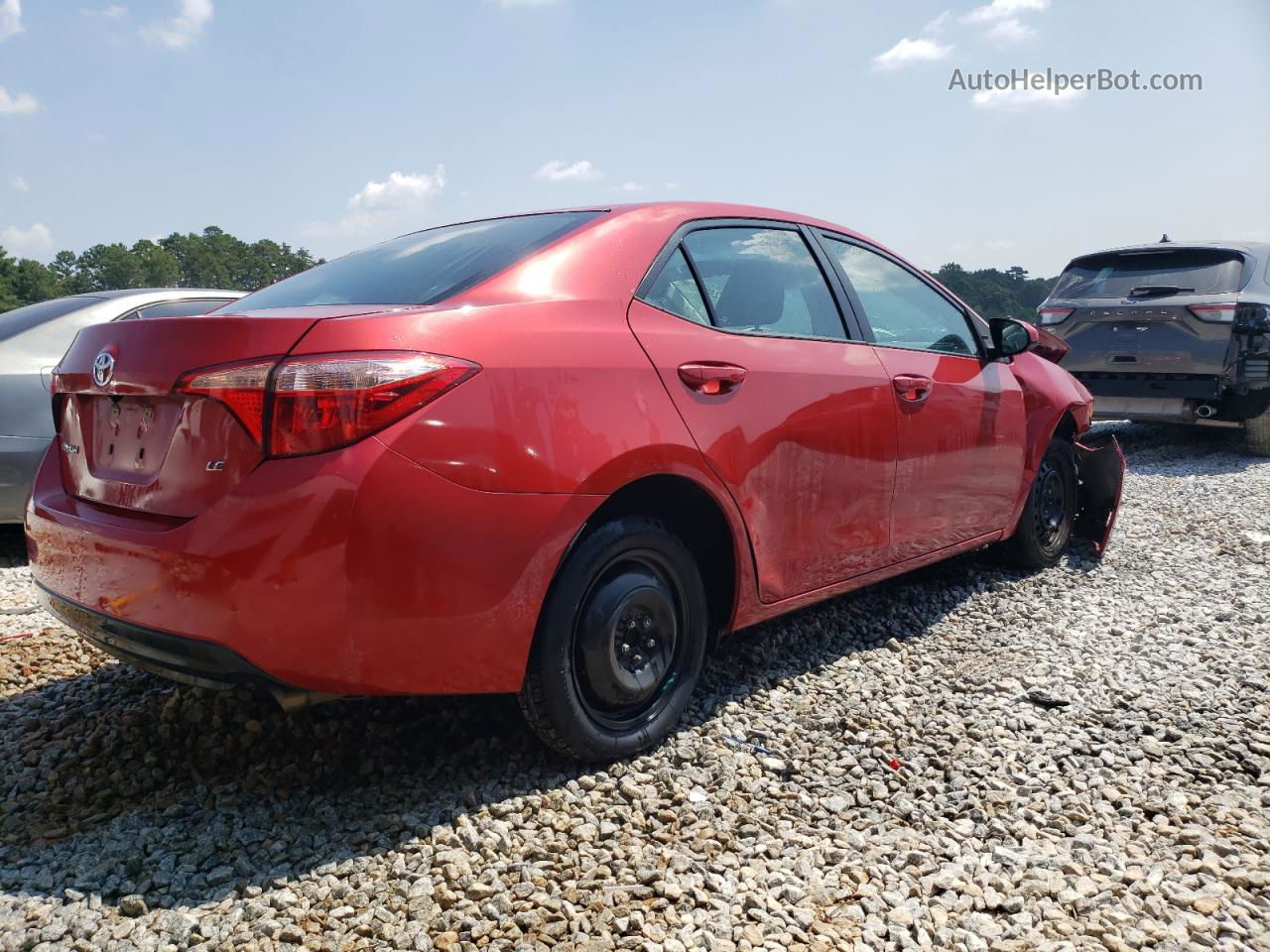 2017 Toyota Corolla L Burgundy vin: 5YFBURHE8HP666817