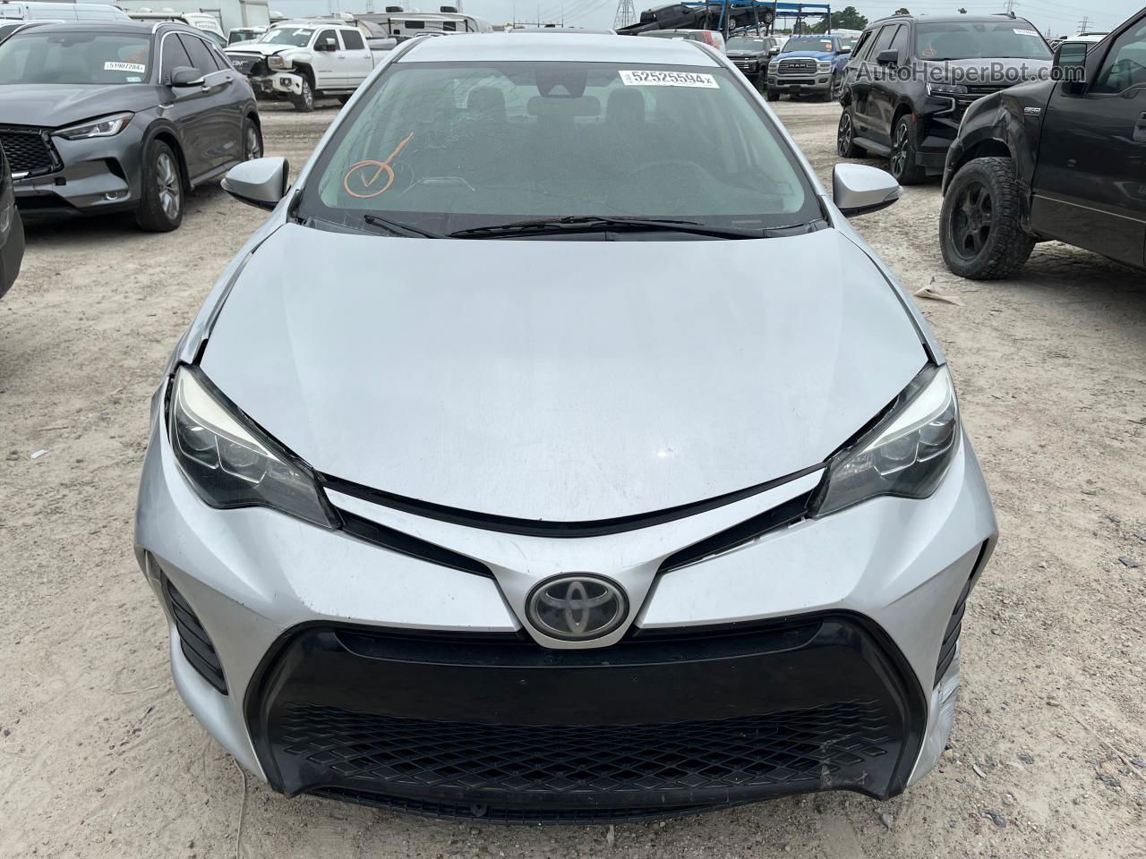 2017 Toyota Corolla L Silver vin: 5YFBURHE8HP679907