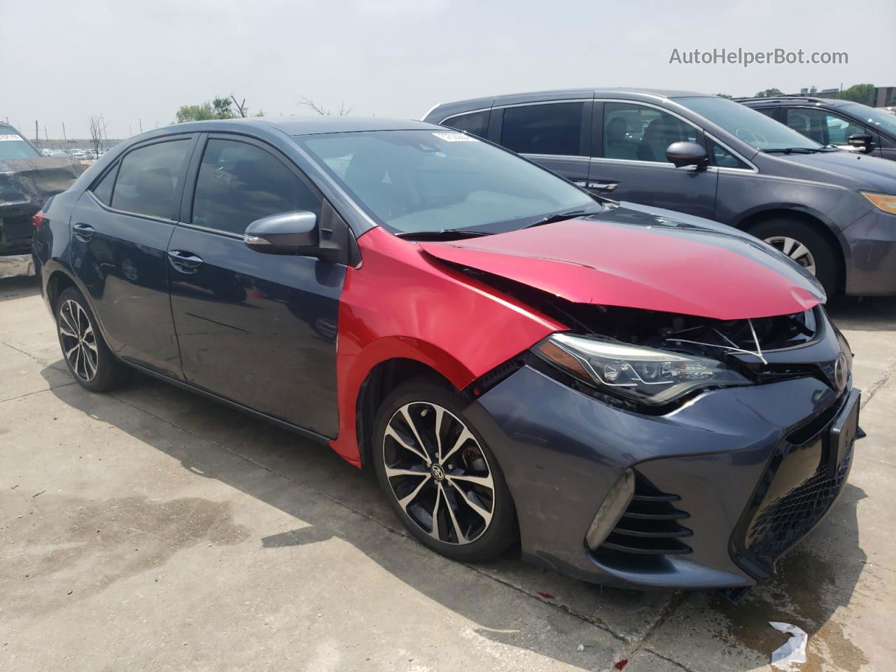 2017 Toyota Corolla L Синий vin: 5YFBURHE8HP680619