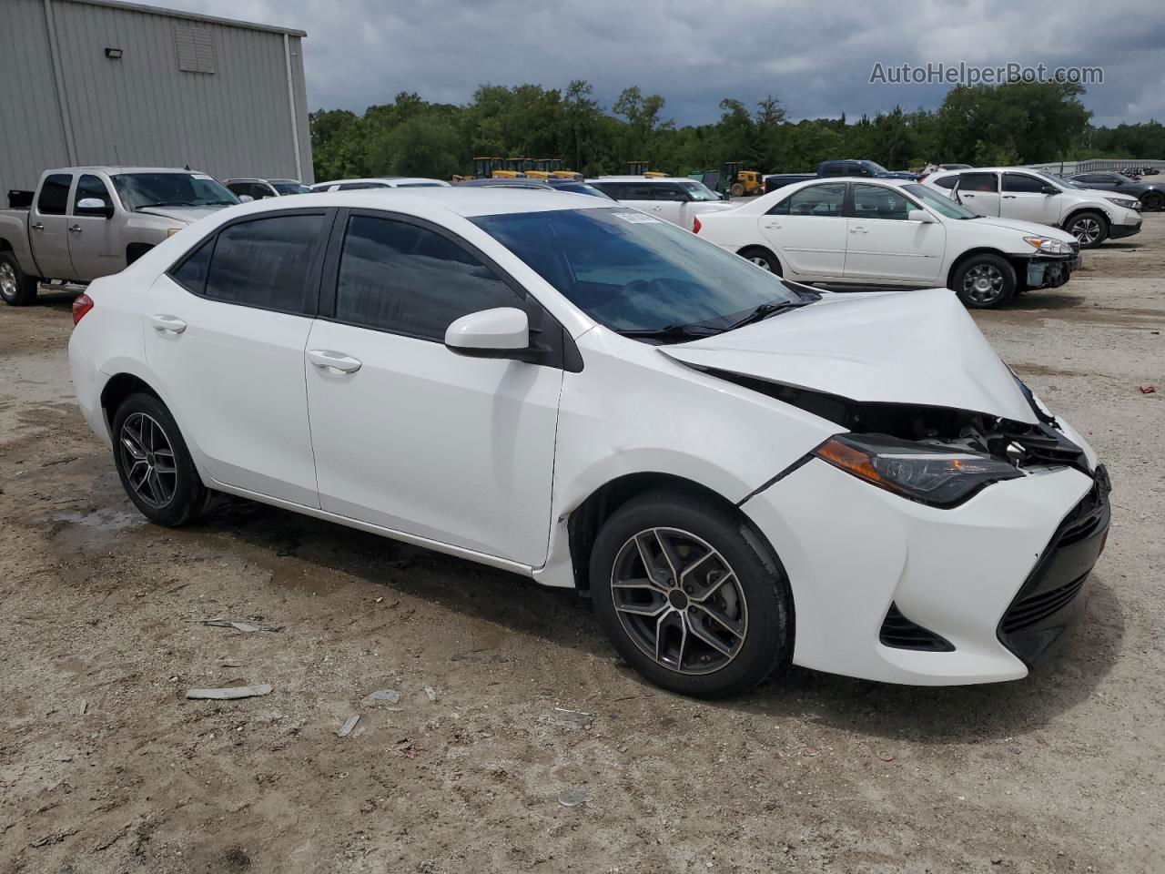 2019 Toyota Corolla L White vin: 5YFBURHE8KP863817