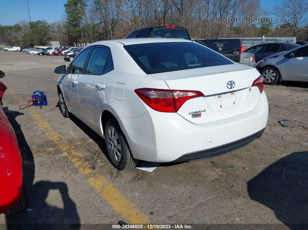 2019 Toyota Corolla L White vin: 5YFBURHE8KP864997