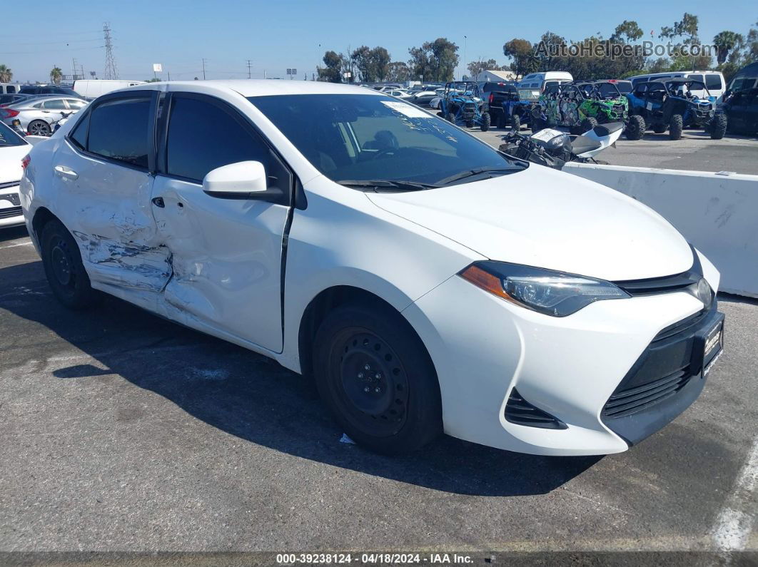 2019 Toyota Corolla Le White vin: 5YFBURHE8KP869679