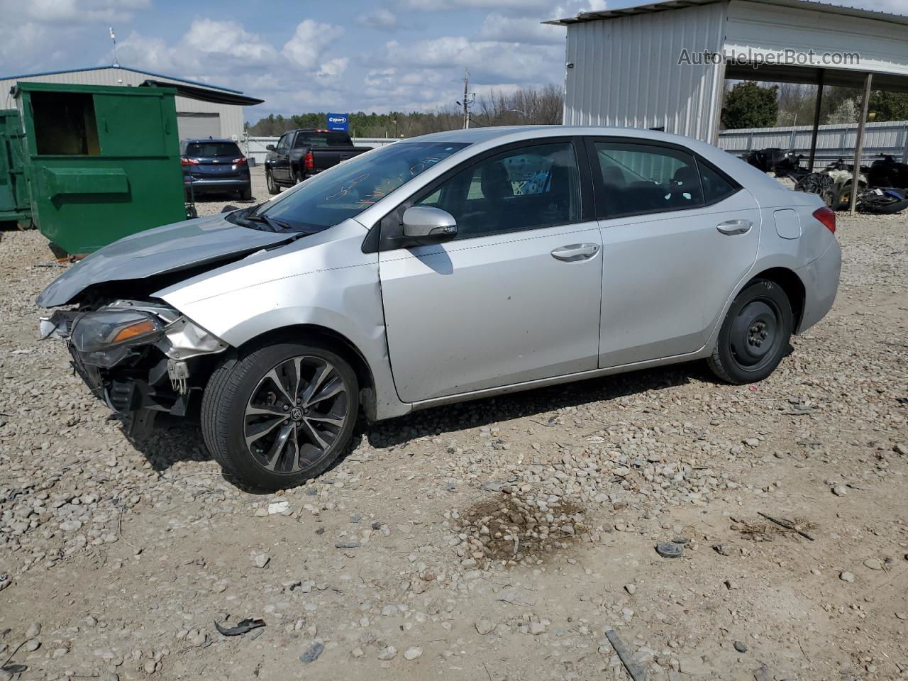 2019 Toyota Corolla L Серебряный vin: 5YFBURHE8KP873652