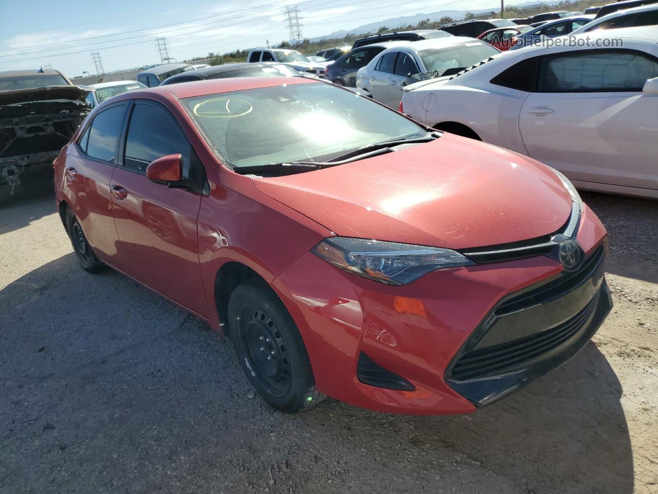 2019 Toyota Corolla L Red vin: 5YFBURHE8KP874283