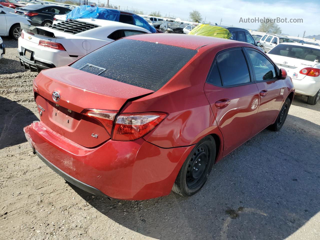 2019 Toyota Corolla L Красный vin: 5YFBURHE8KP874283